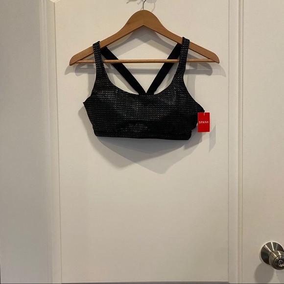 Spanx Low Impact Sports Bra in Color Metallic Mist - Picture 3 of 4